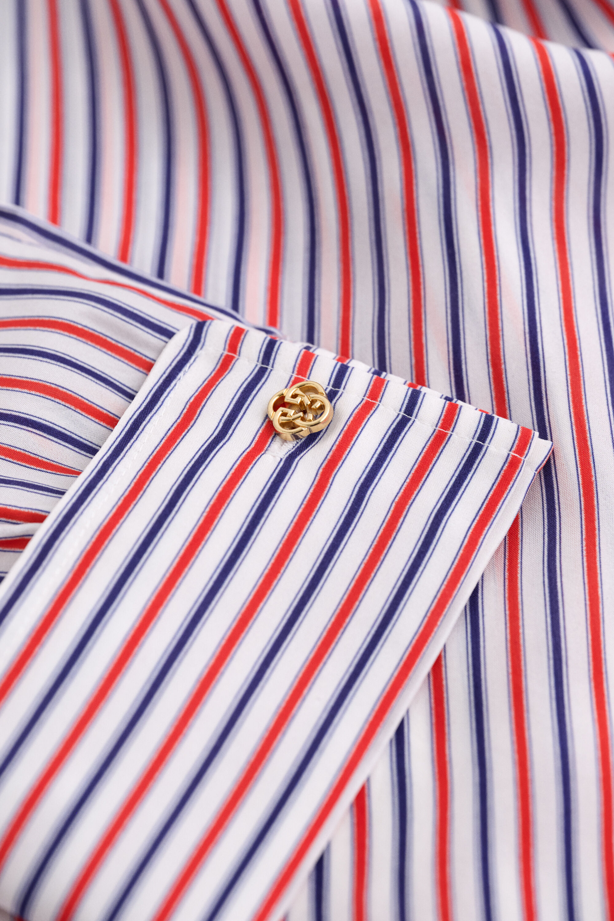 Chemisier en soie Habotai à rayures