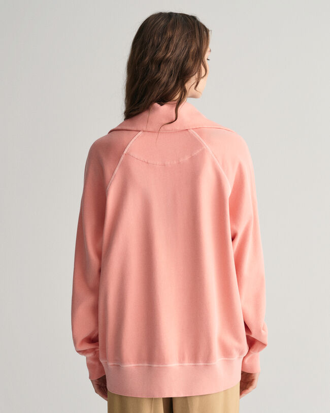 Sweat-shirt &agrave; demi-zip Sunfaded