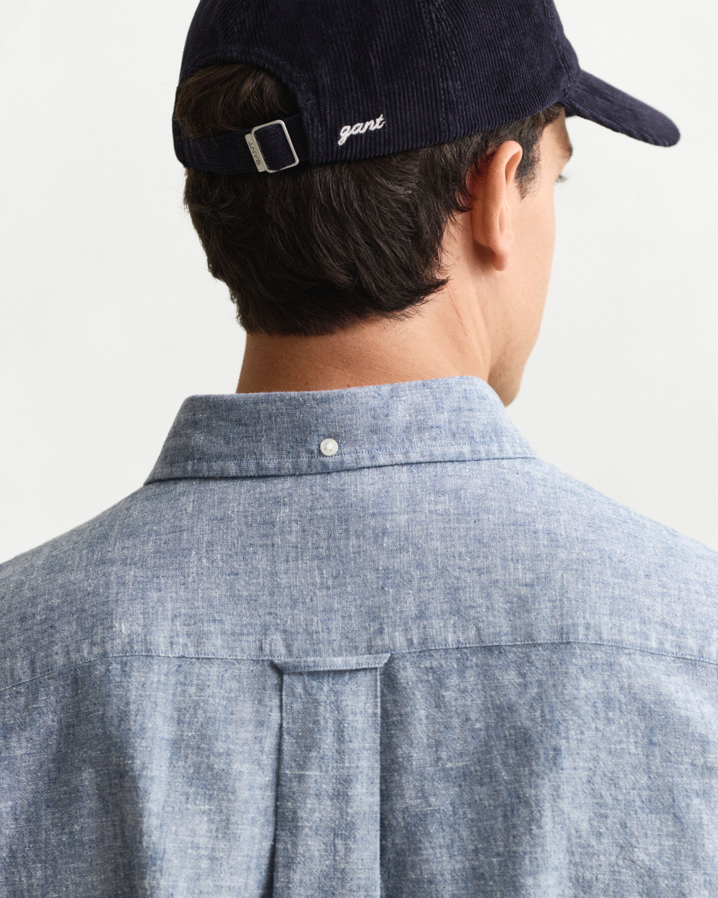 Chemise coupe regular en coton et lin