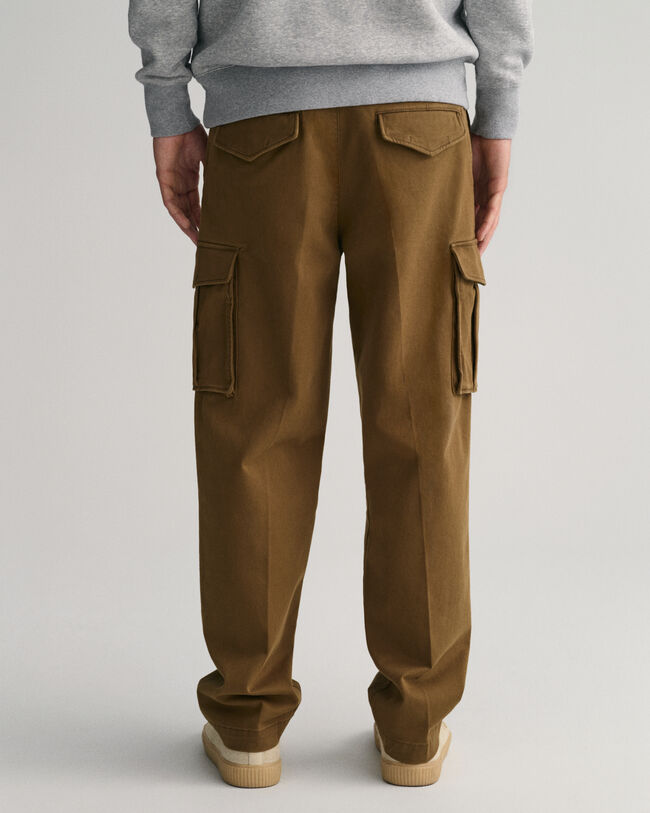 Pantalon cargo en sergé
