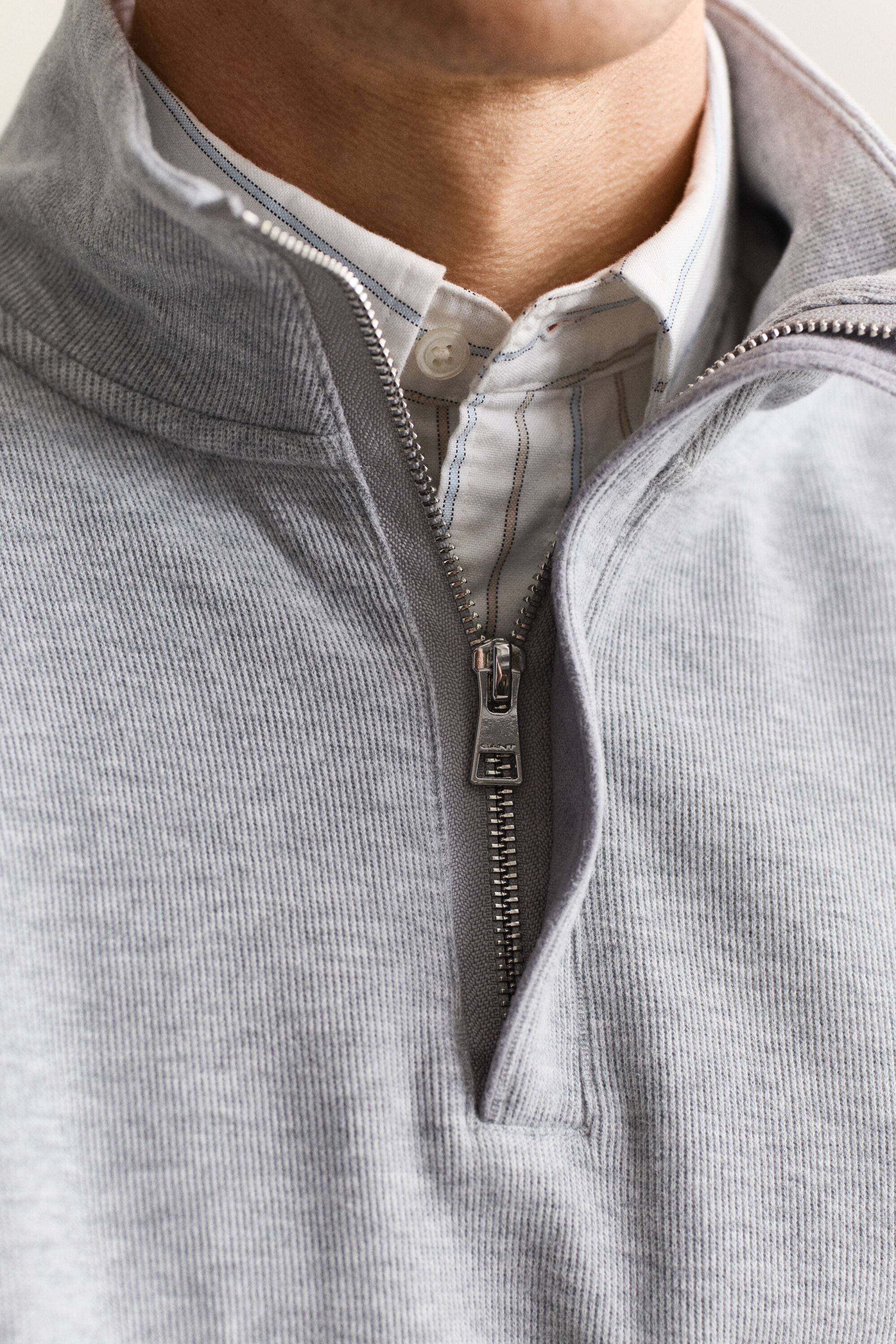 Sweat-shirt à demi-zip Sacker Rib