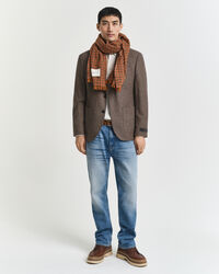 Veste blazer coupe slim à motif pied-de-poule