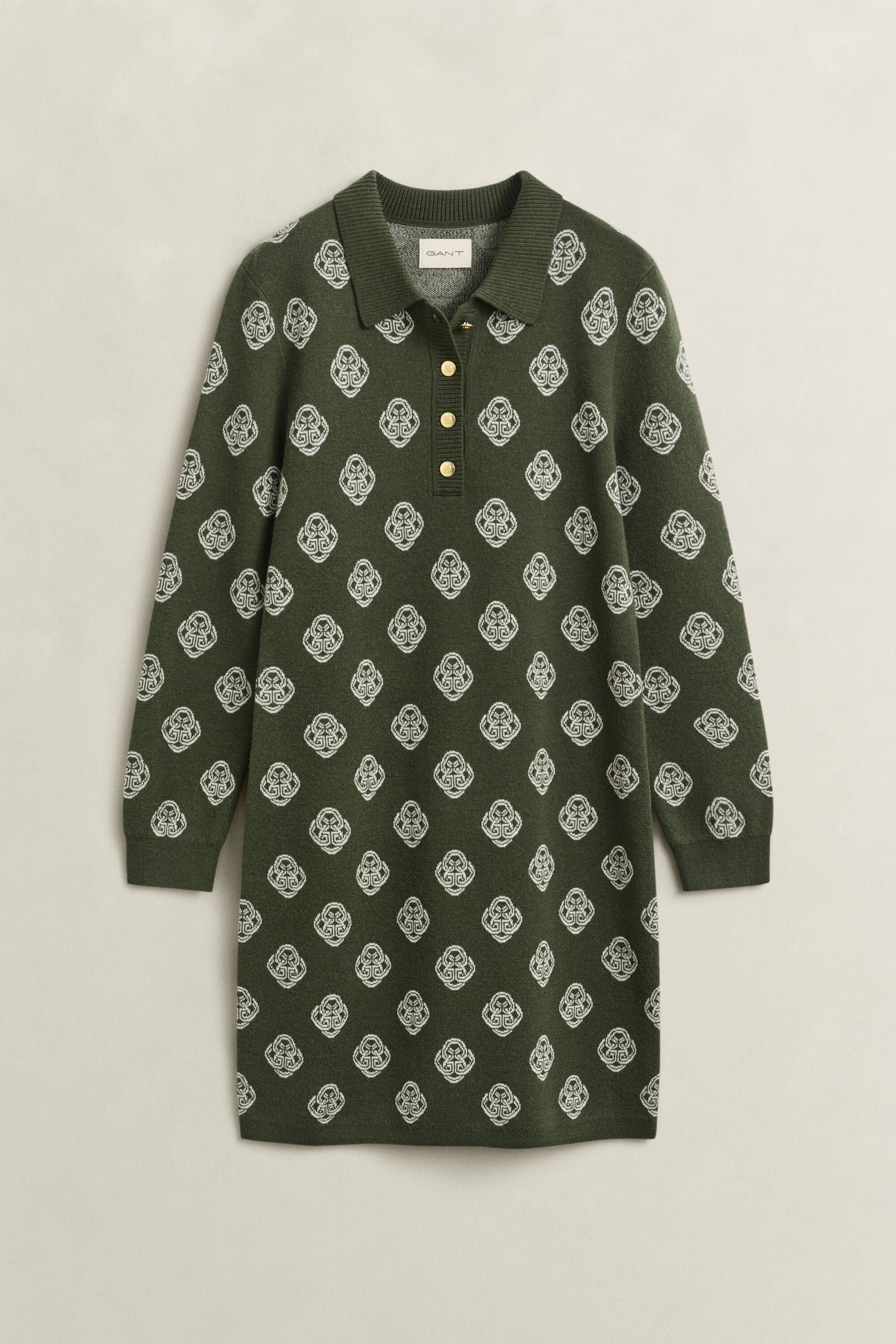 Robe polo en maille avec monogramme