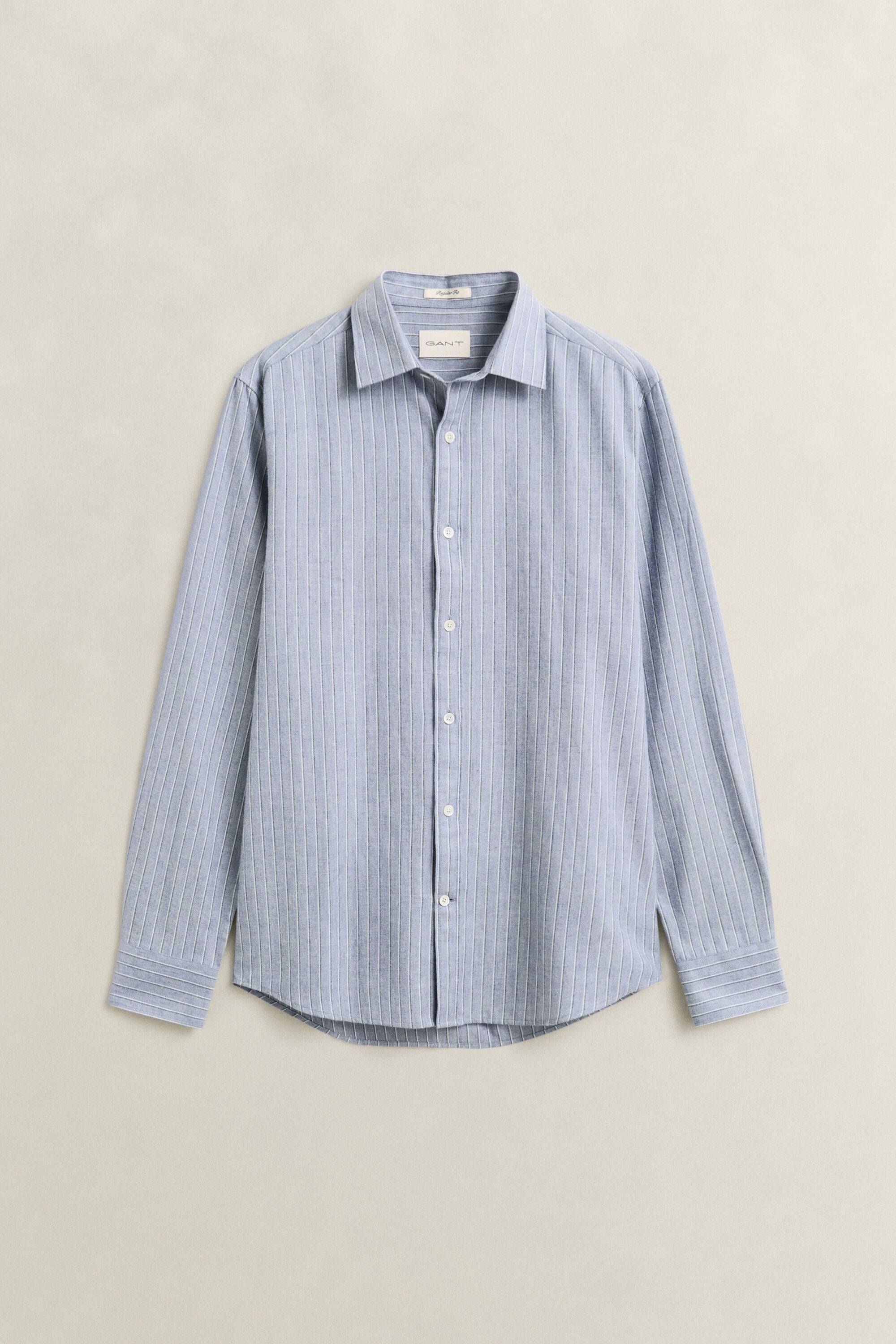 Chemise en flanelle chinée à rayures