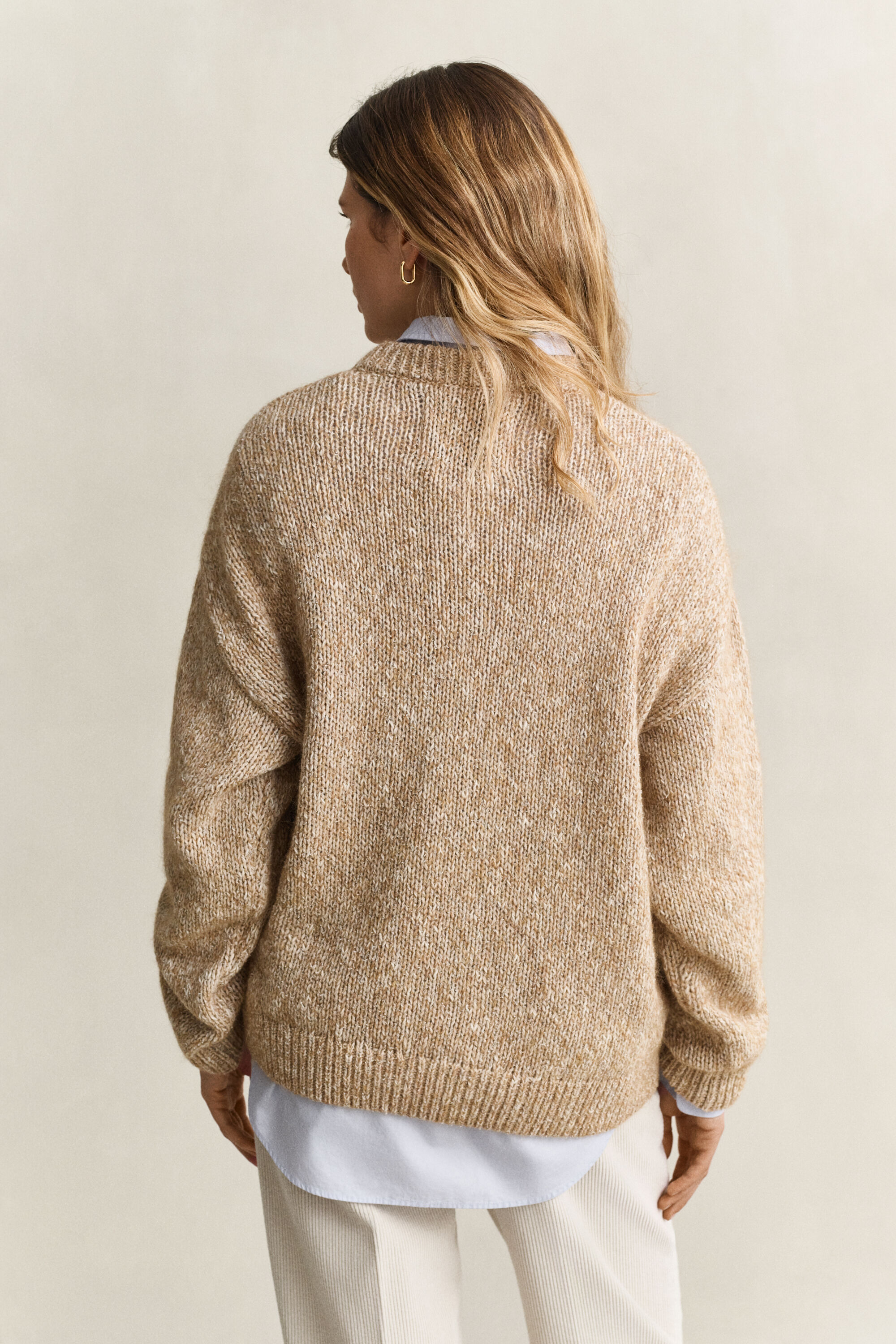 Pull en laine moulinée mélangée