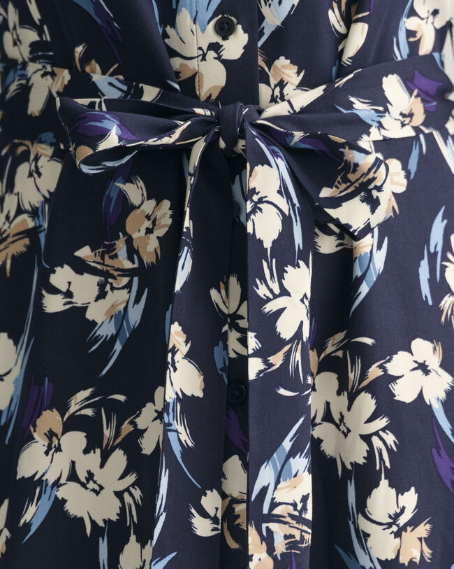 Robe-chemise à imprimé floral