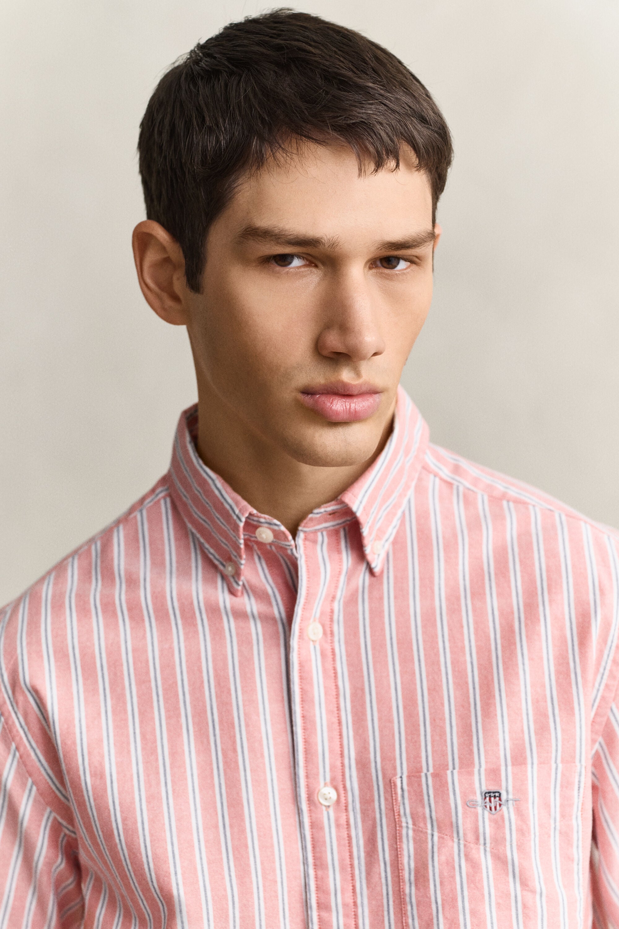 Chemise en coton Oxford classique à rayures