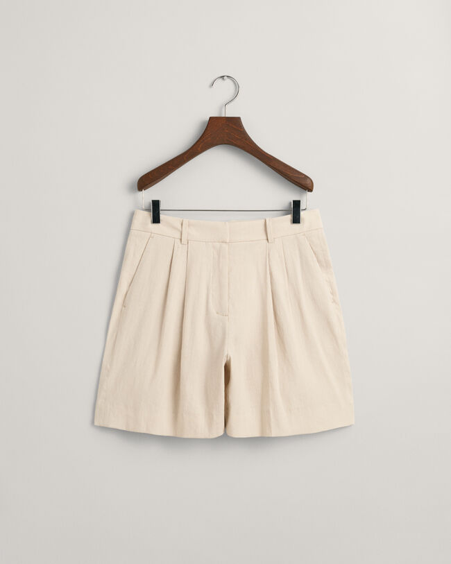 Short habillé en lin stretch