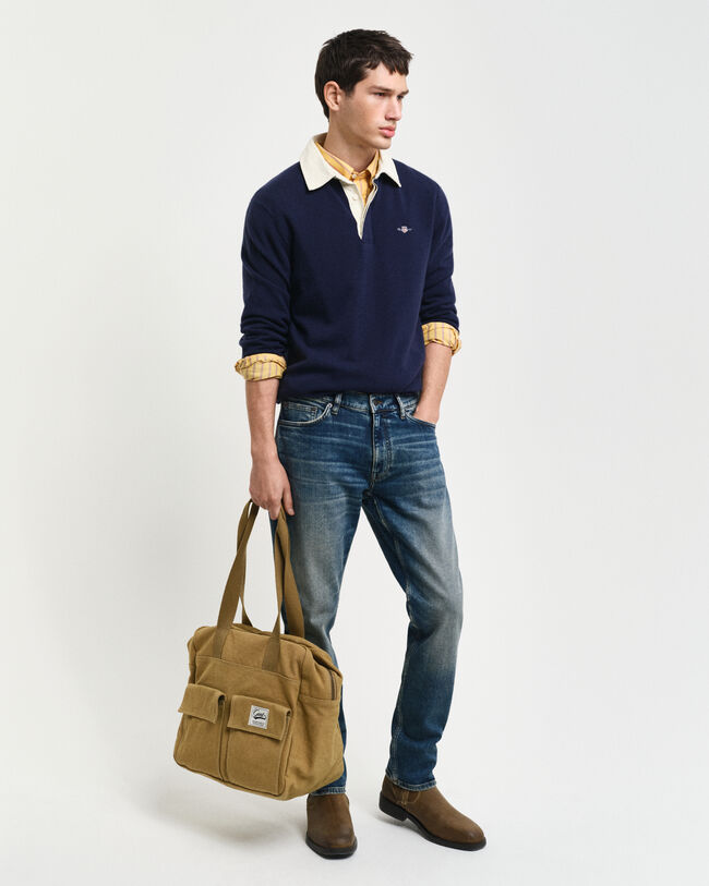 Jean slim fit &agrave; d&eacute;lavage vintage