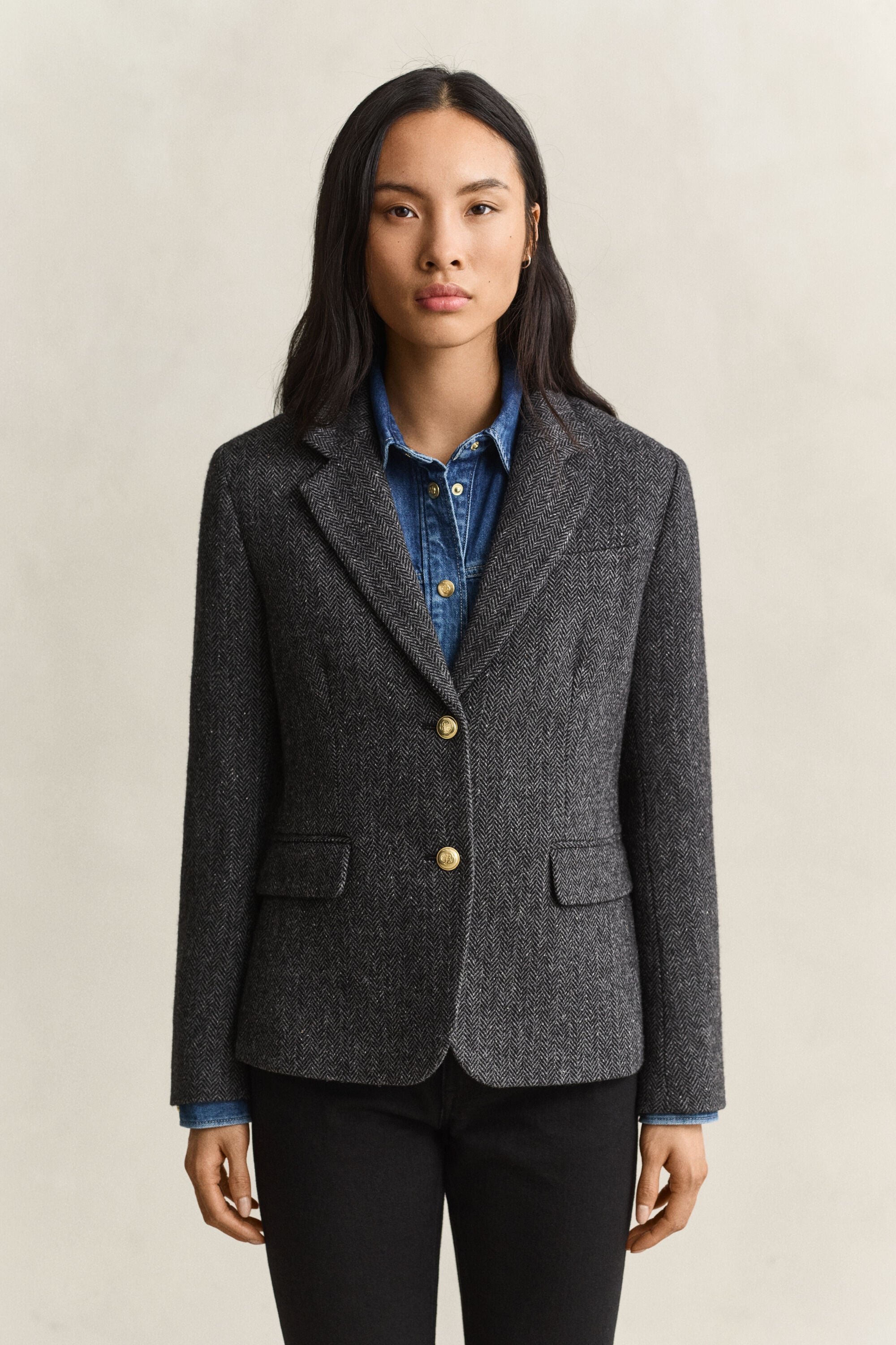 Veste blazer à chevrons