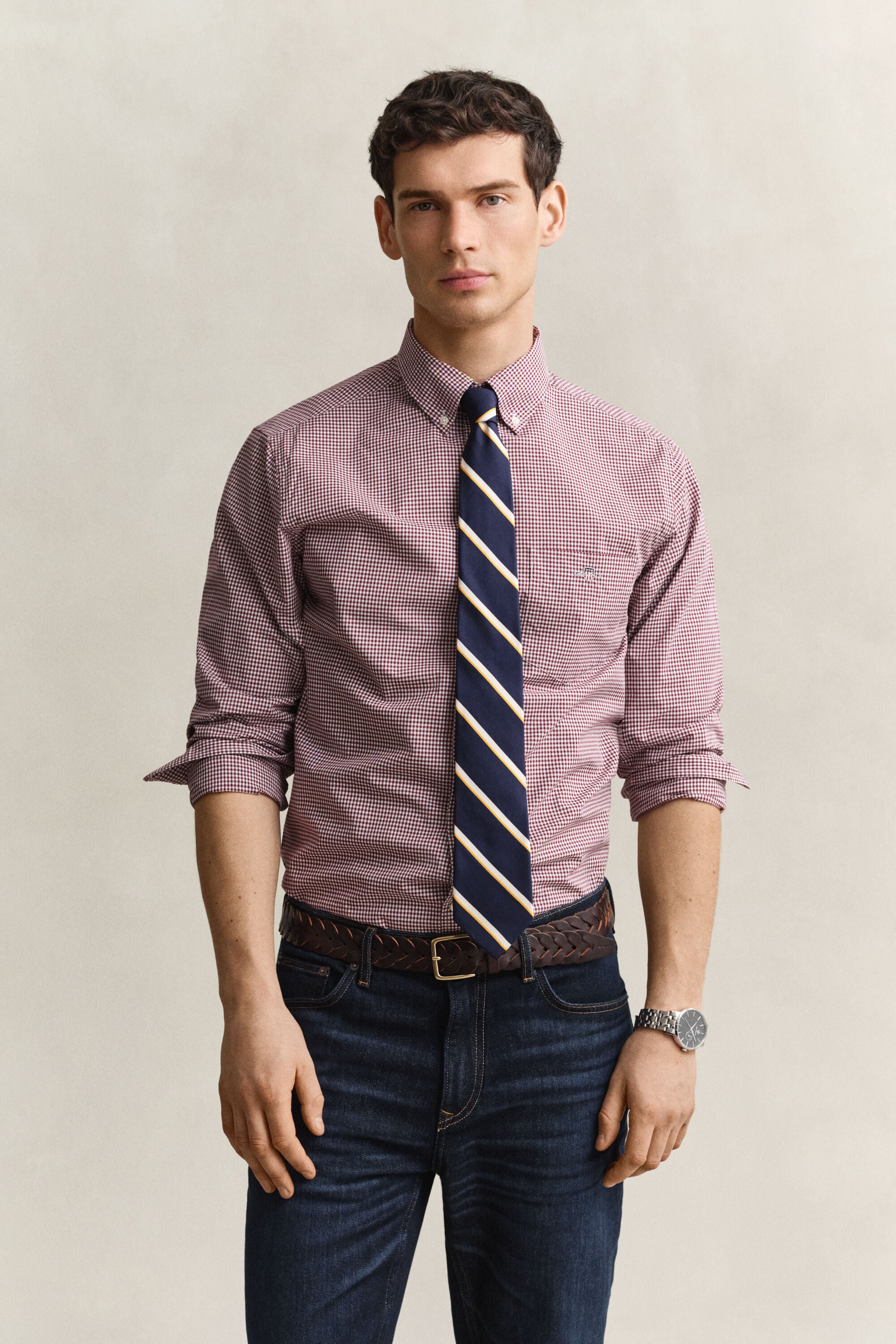 Chemise vichy en popeline classique