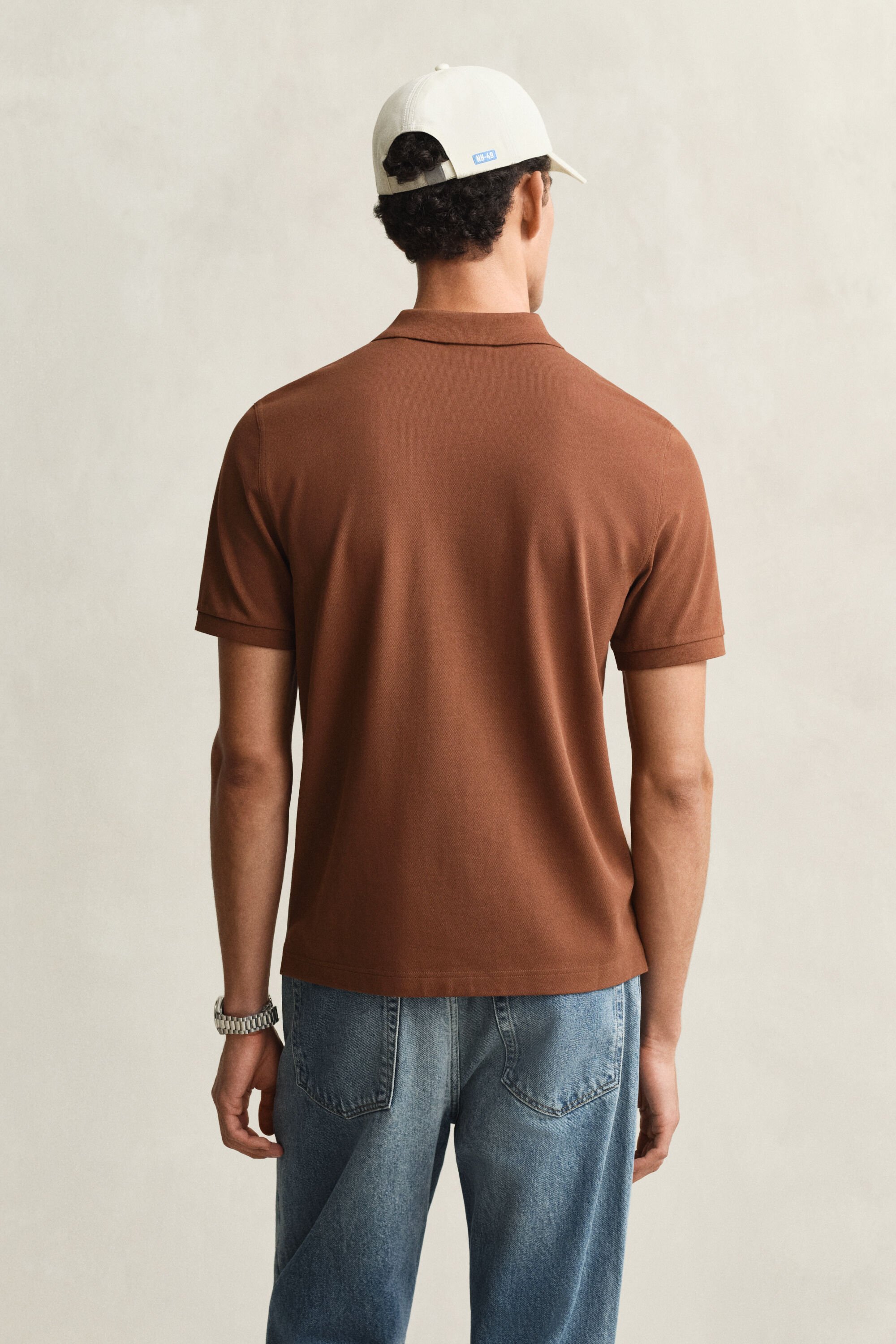 Polo coupe regular en coton piqué Shield