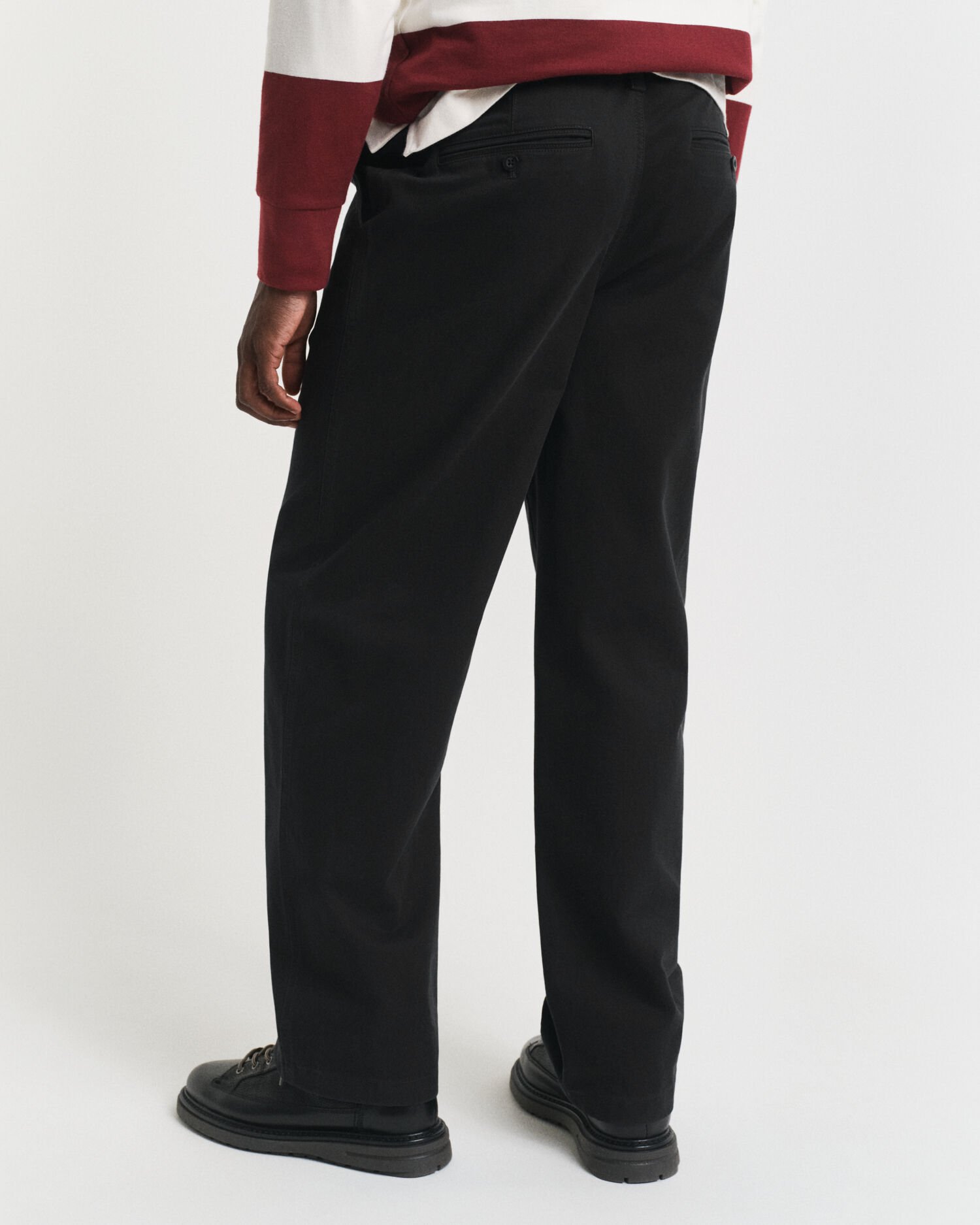 Pantalon chino coupe décontractée en sergé de coton