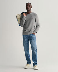 Pull ras du cou l&eacute;ger Texture