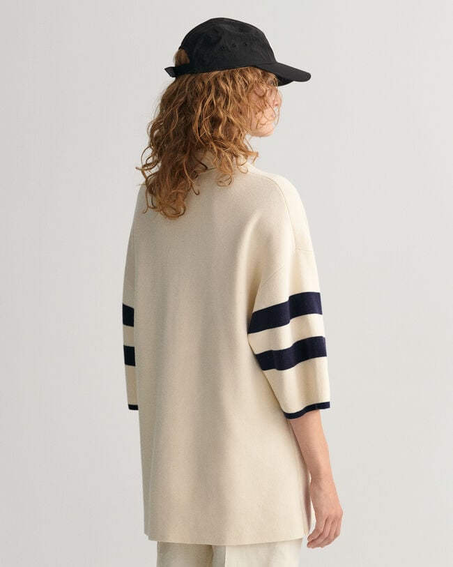 Heavy Rugger en maille ray&eacute;e &agrave; manches courtes