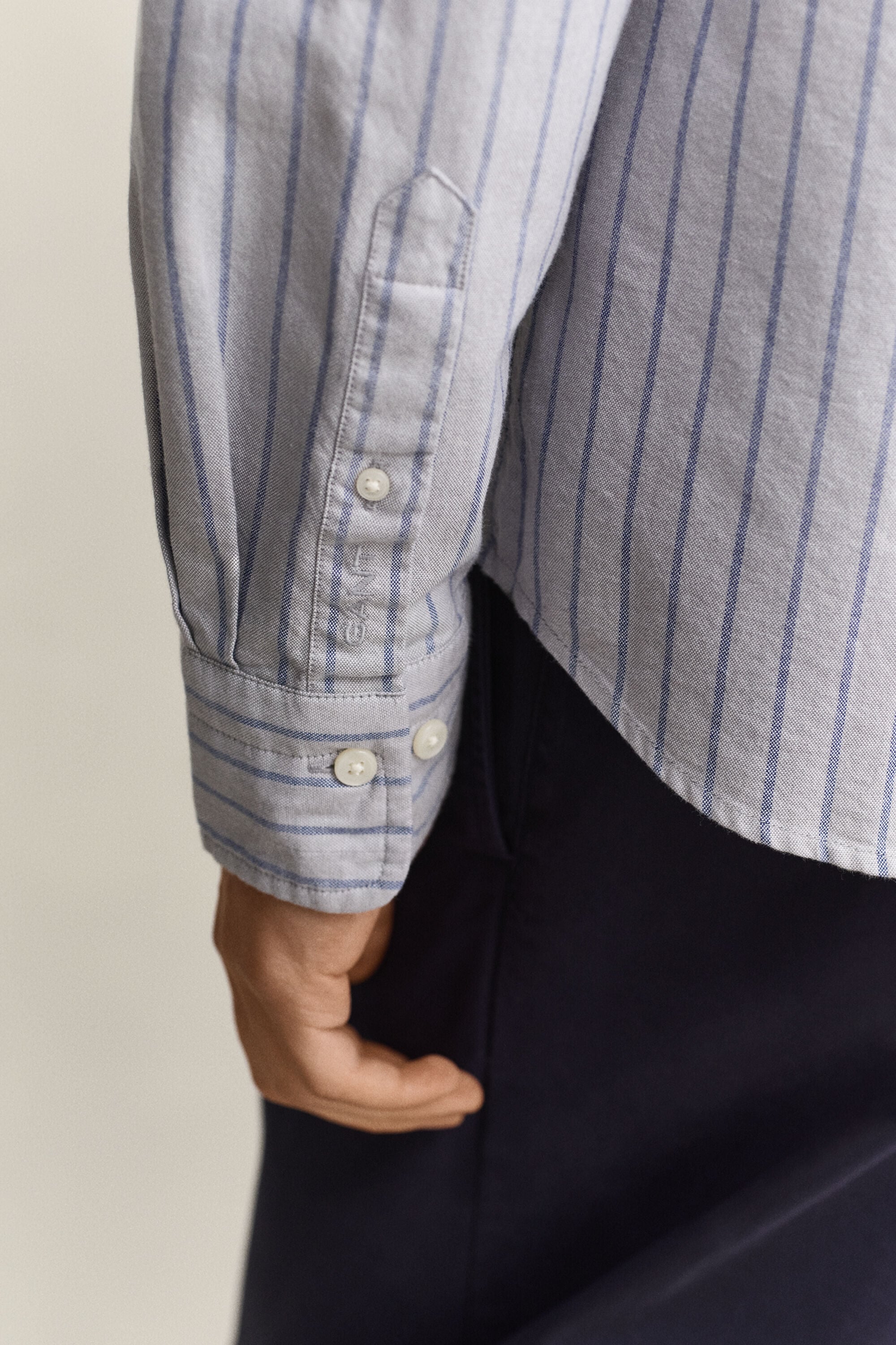 Chemise en coton Oxford classique à rayures