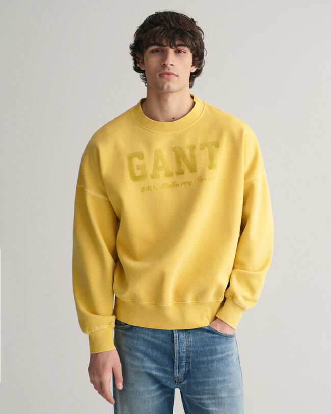 Sweat-shirt ras du cou &agrave; d&eacute;lavage vintage