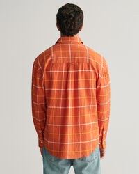 Chemise ultra-ample texturée à carreaux