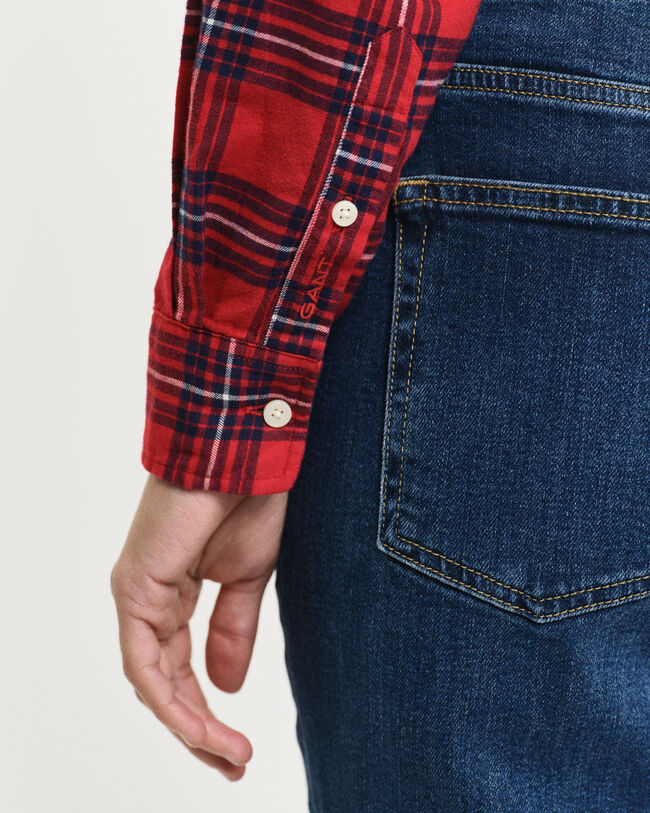 Chemise regular fit en flanelle à carreaux