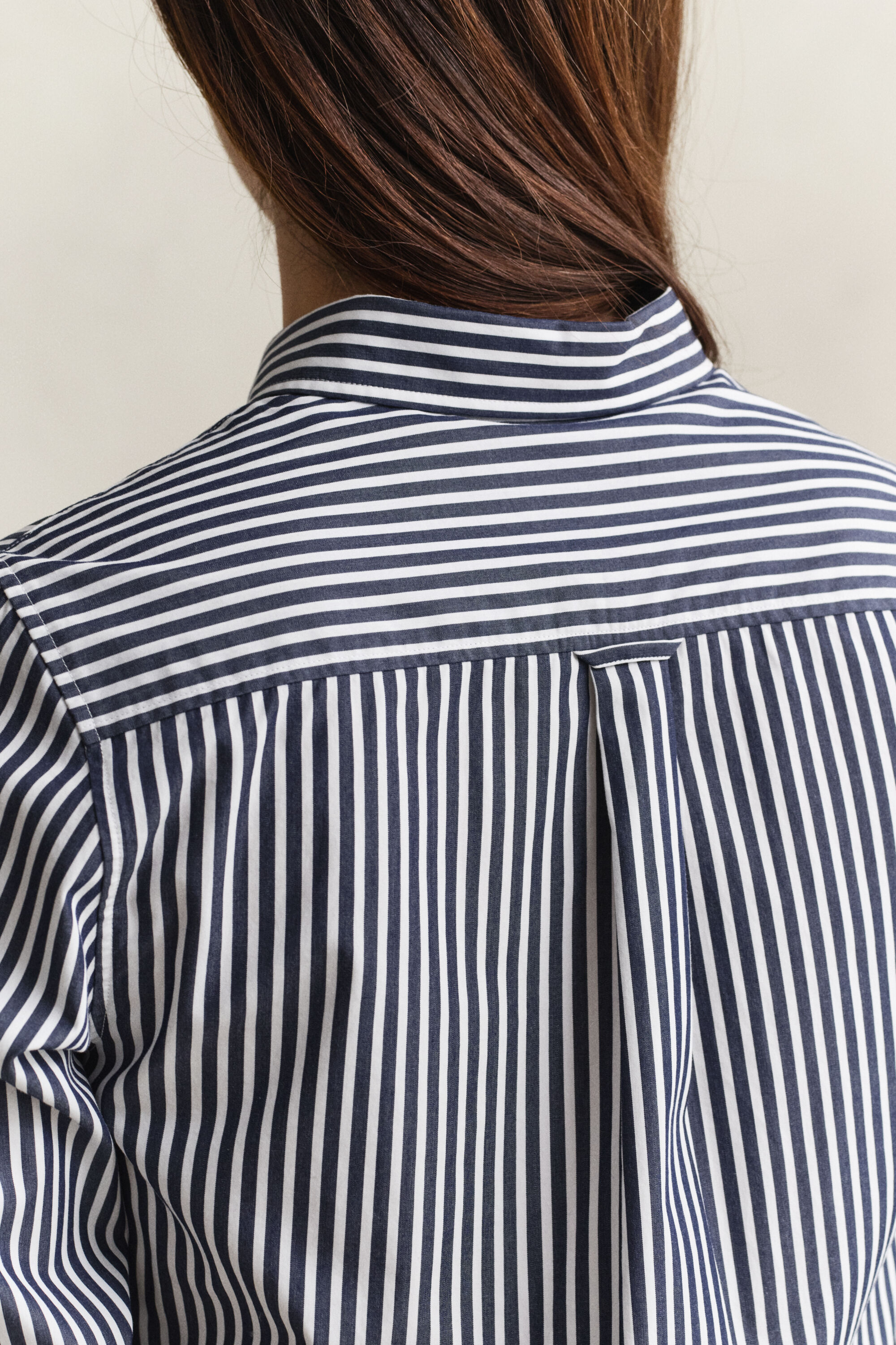 Chemise regular en popeline à rayures classique