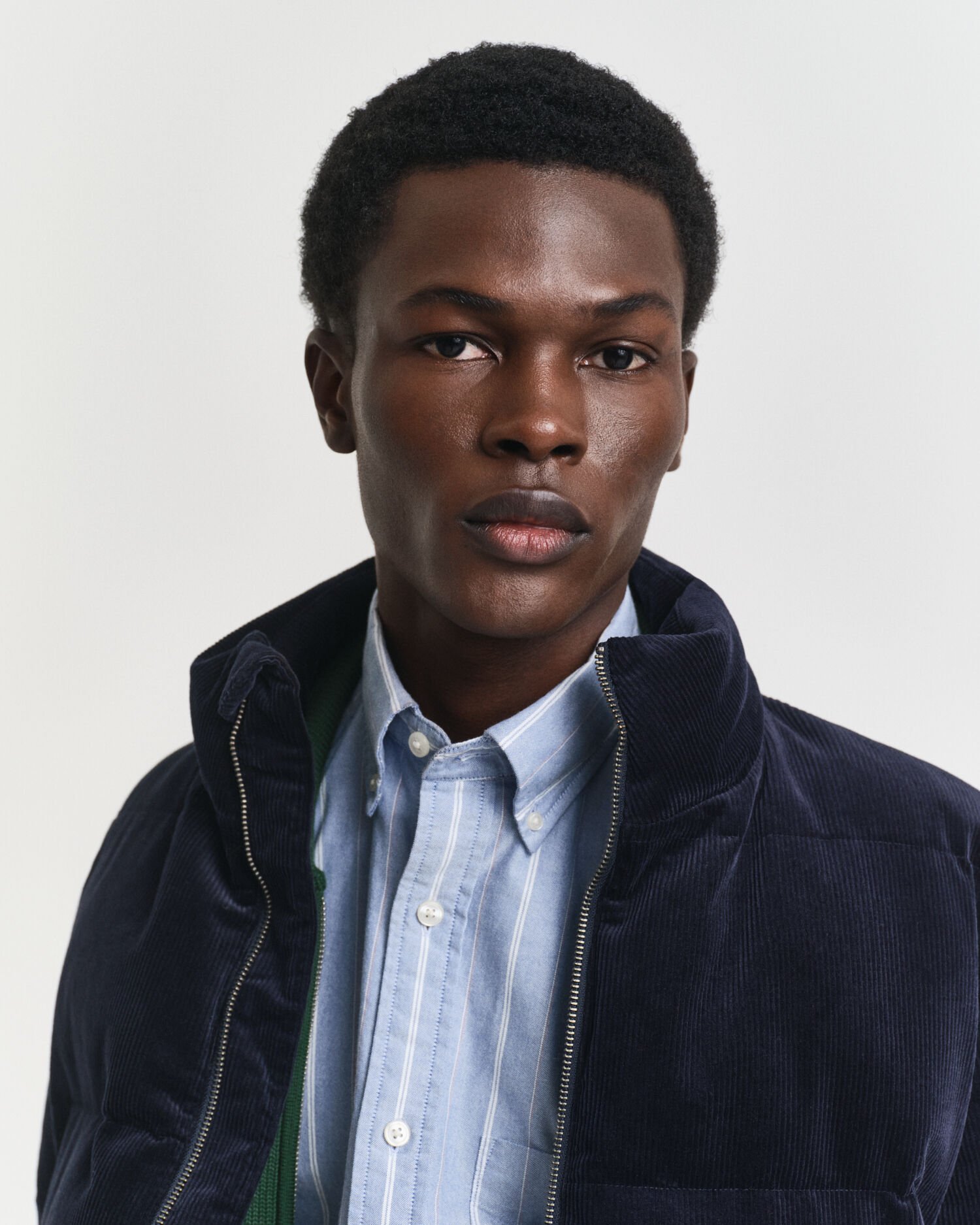 Doudoune en velours côtelé