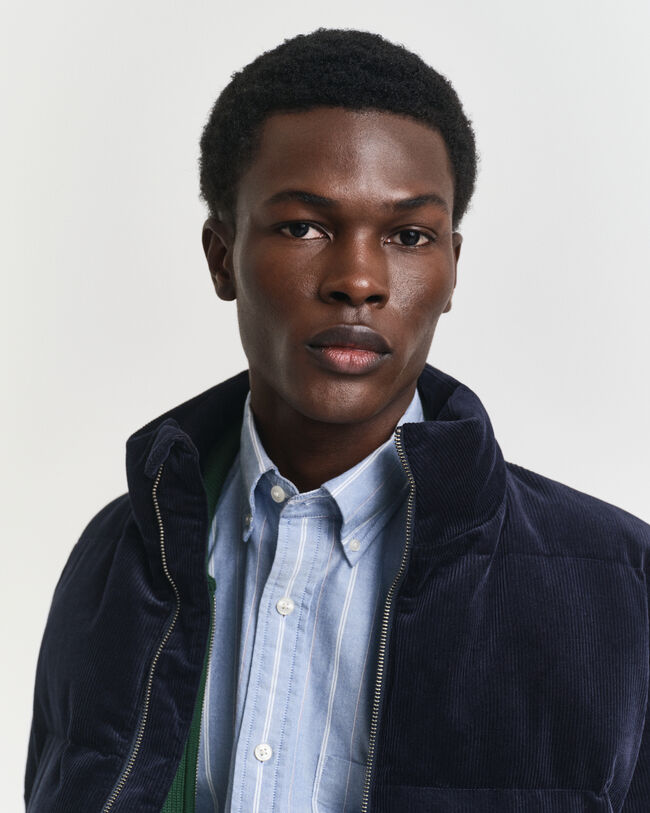 Doudoune en velours côtelé