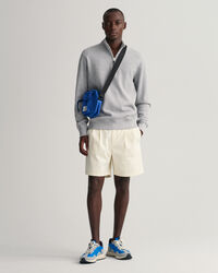 Pull &agrave; demi-zip Waffle Texture