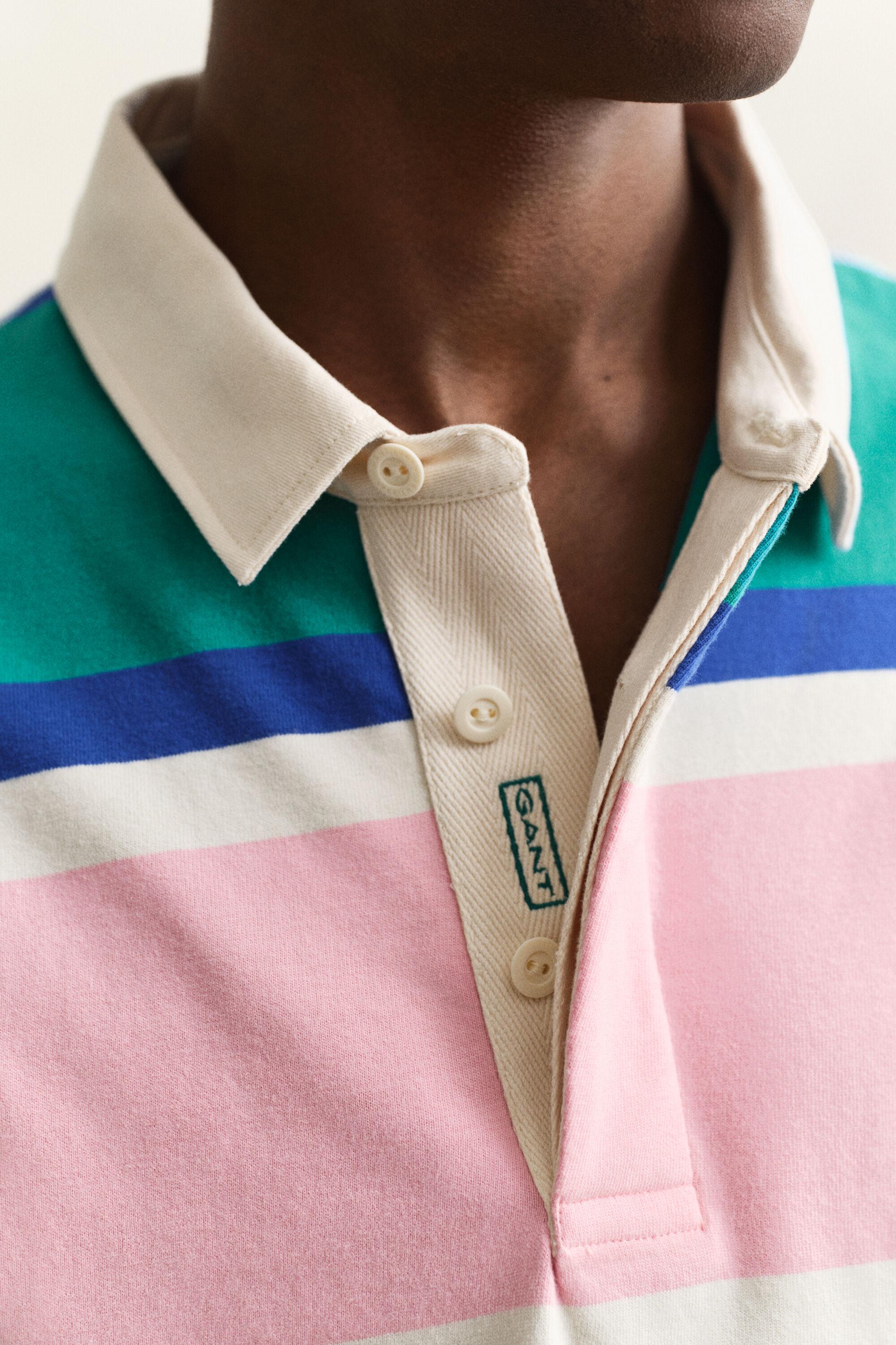 Polo Rugger à rayures en colour-block