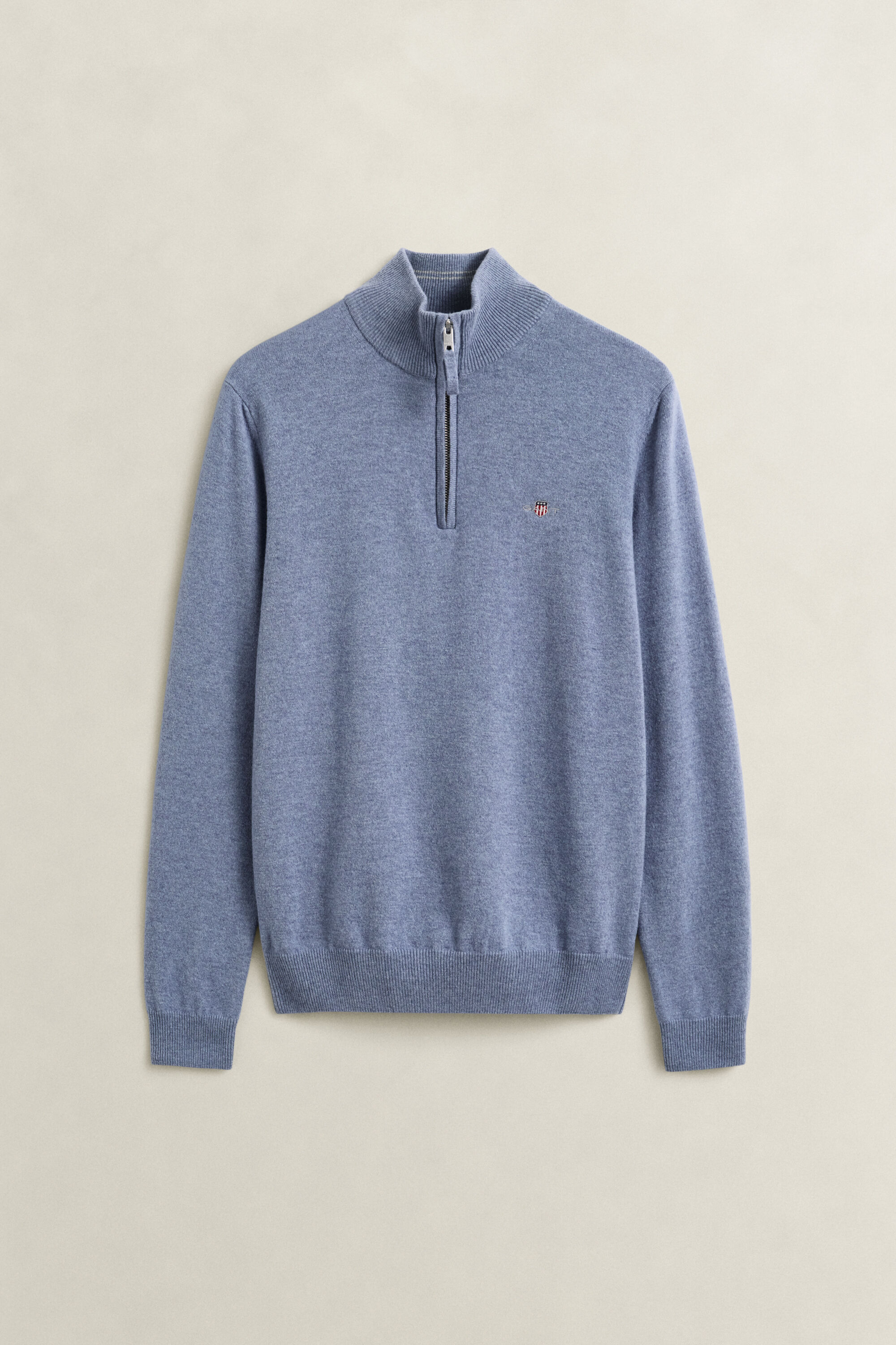 Pull à demi-zip en laine d’agneau