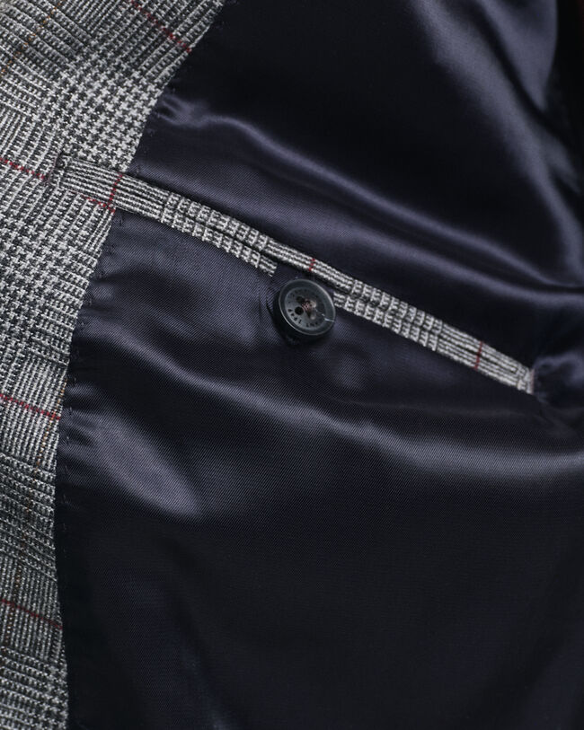 Veste blazer de costume à carreaux