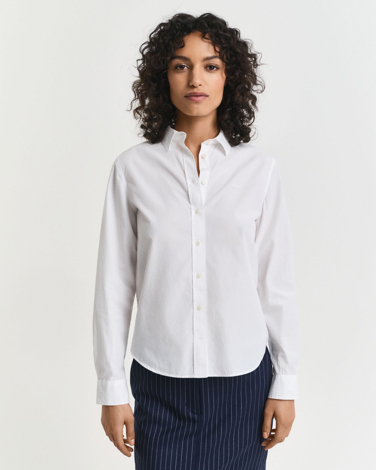 Chemise coupe regular en popeline classique