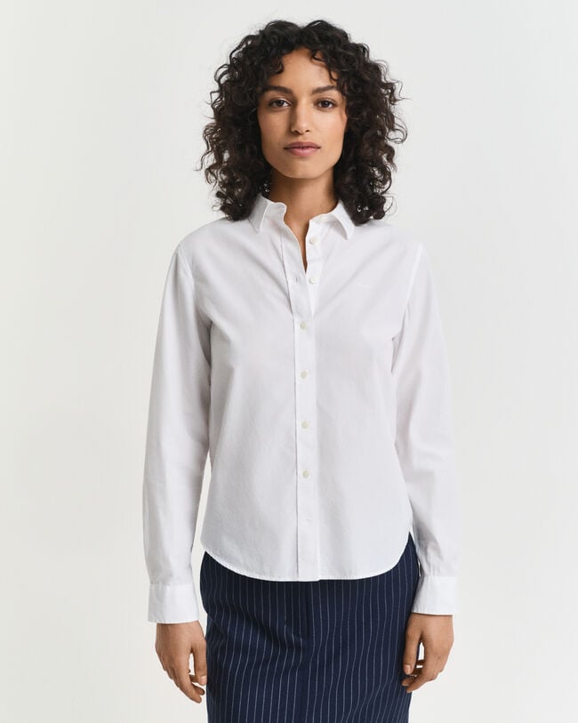 Chemise coupe regular en popeline classique