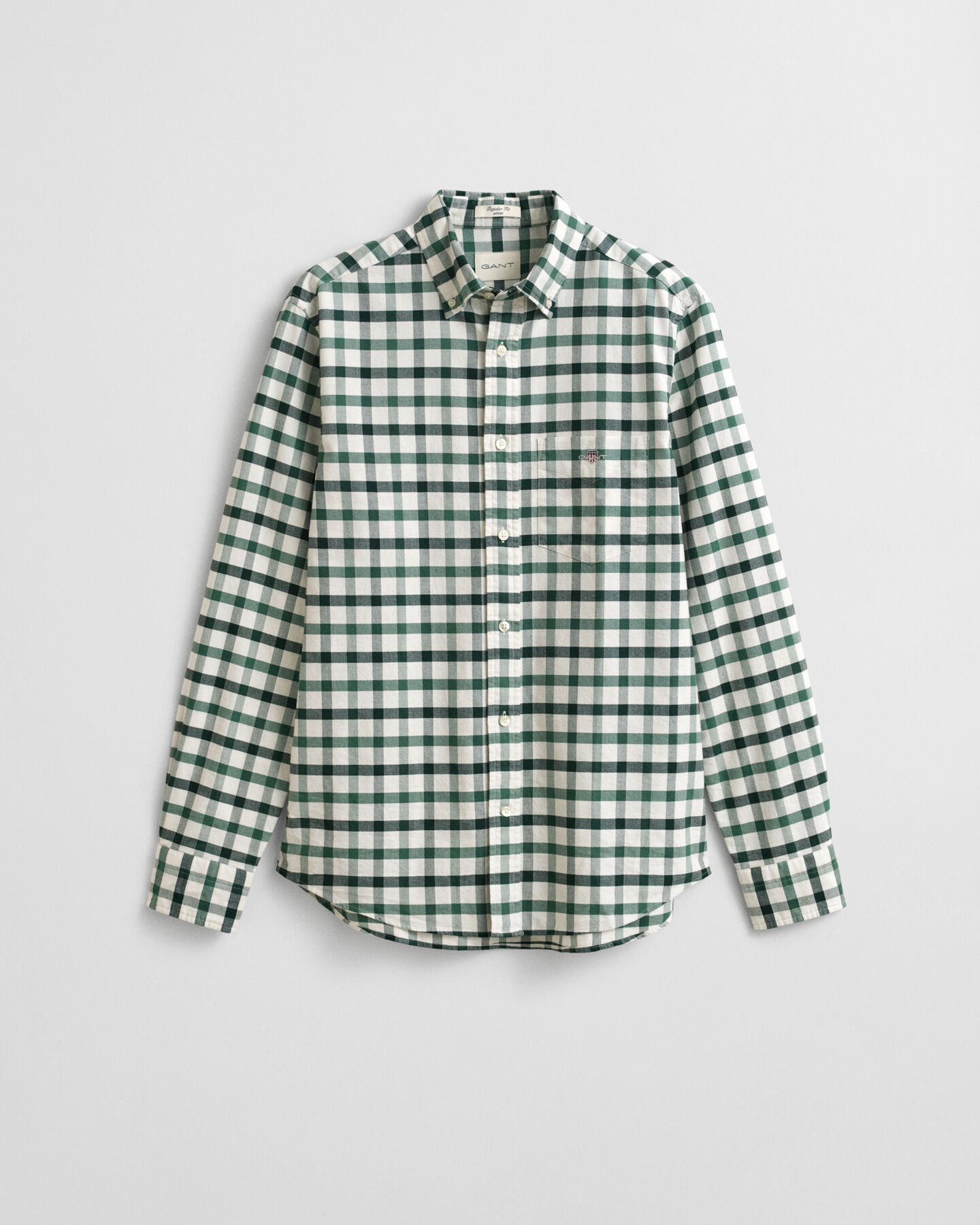 Chemise coupe regular en coton Oxford à carreaux