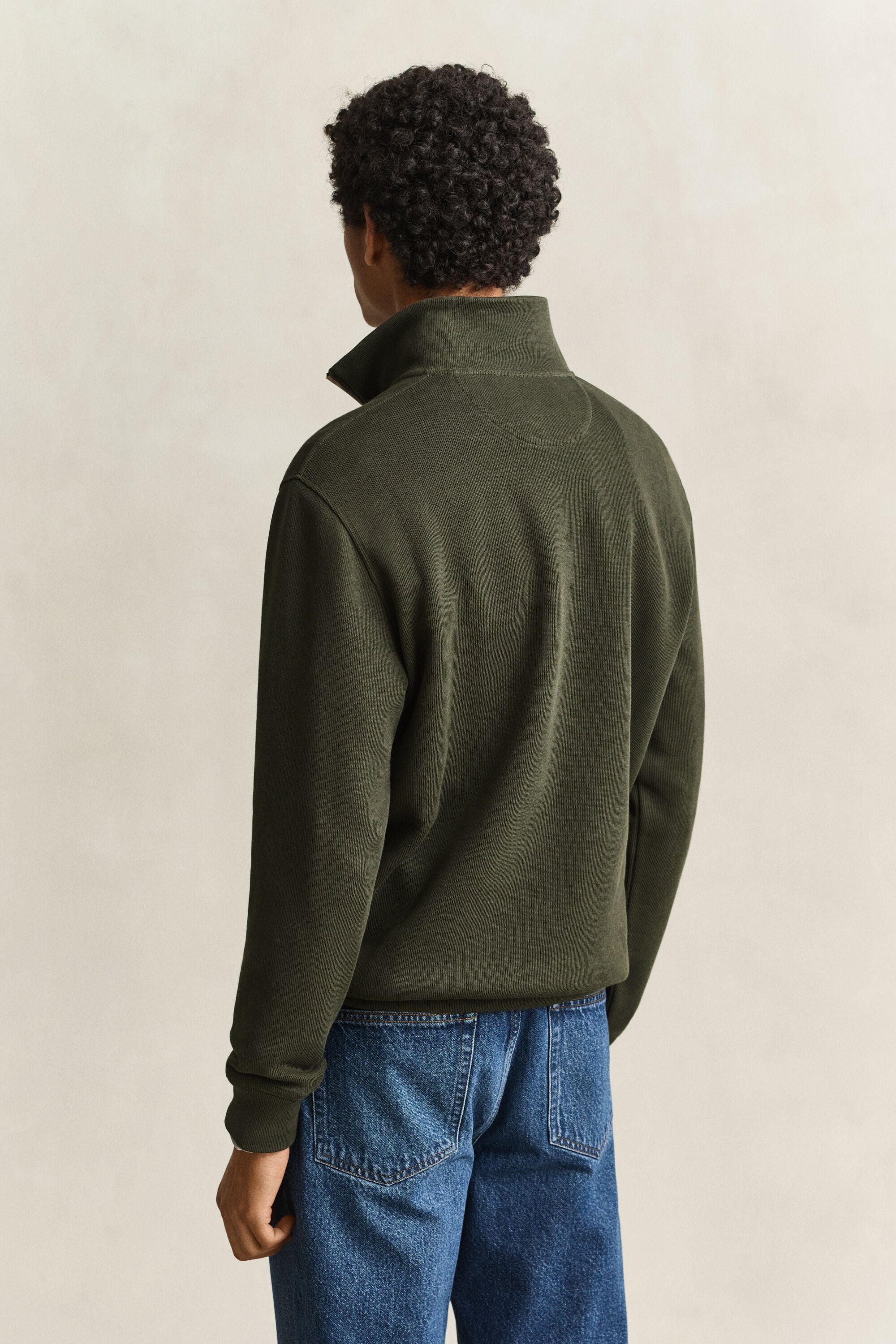 Sweat-shirt à demi-zip Sacker Rib