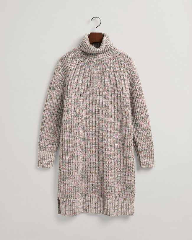 Robe col roul&eacute; multicolore