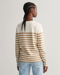 T-shirt ray&eacute; &agrave; manches longues