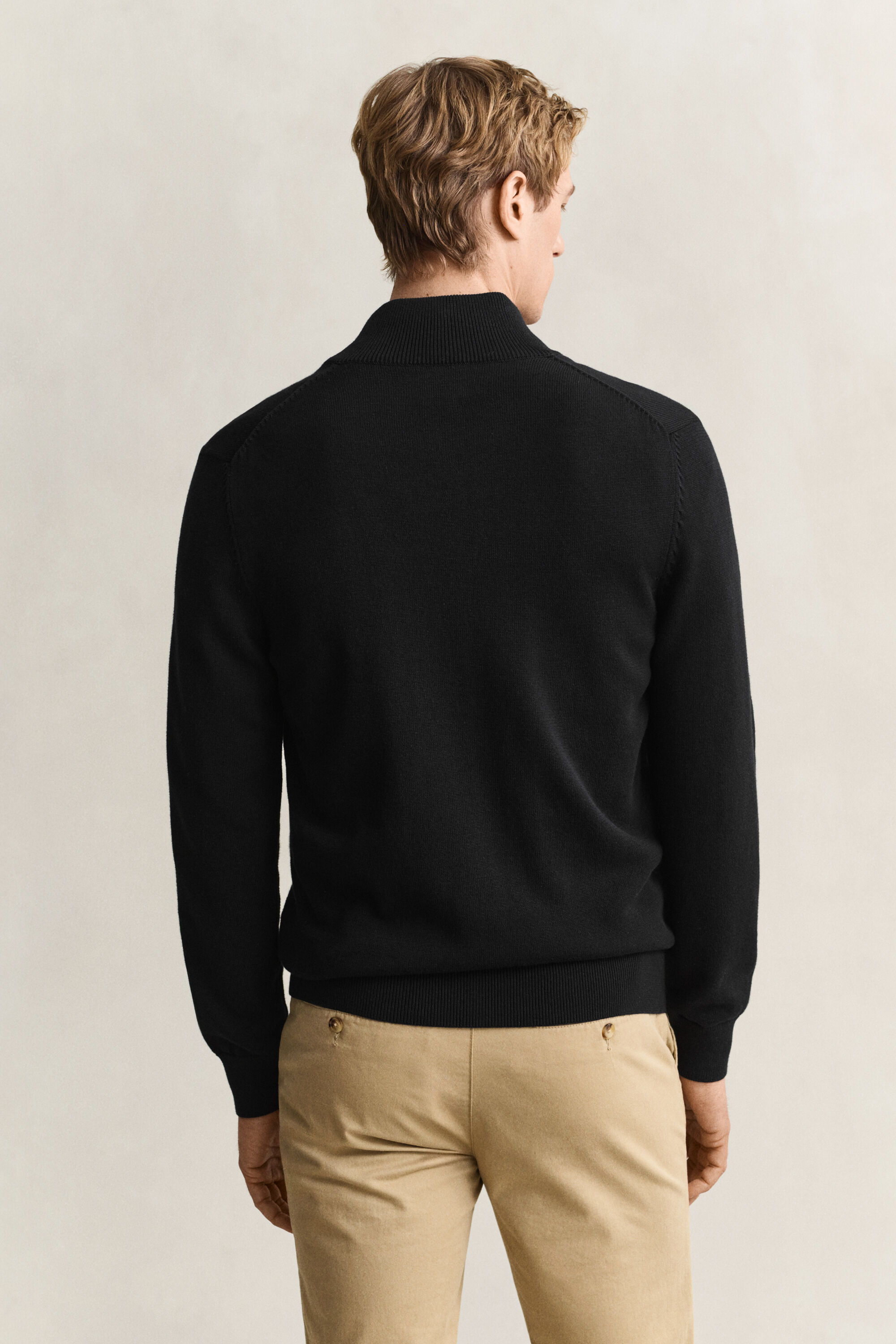 Cardigan zippé en coton décontracté