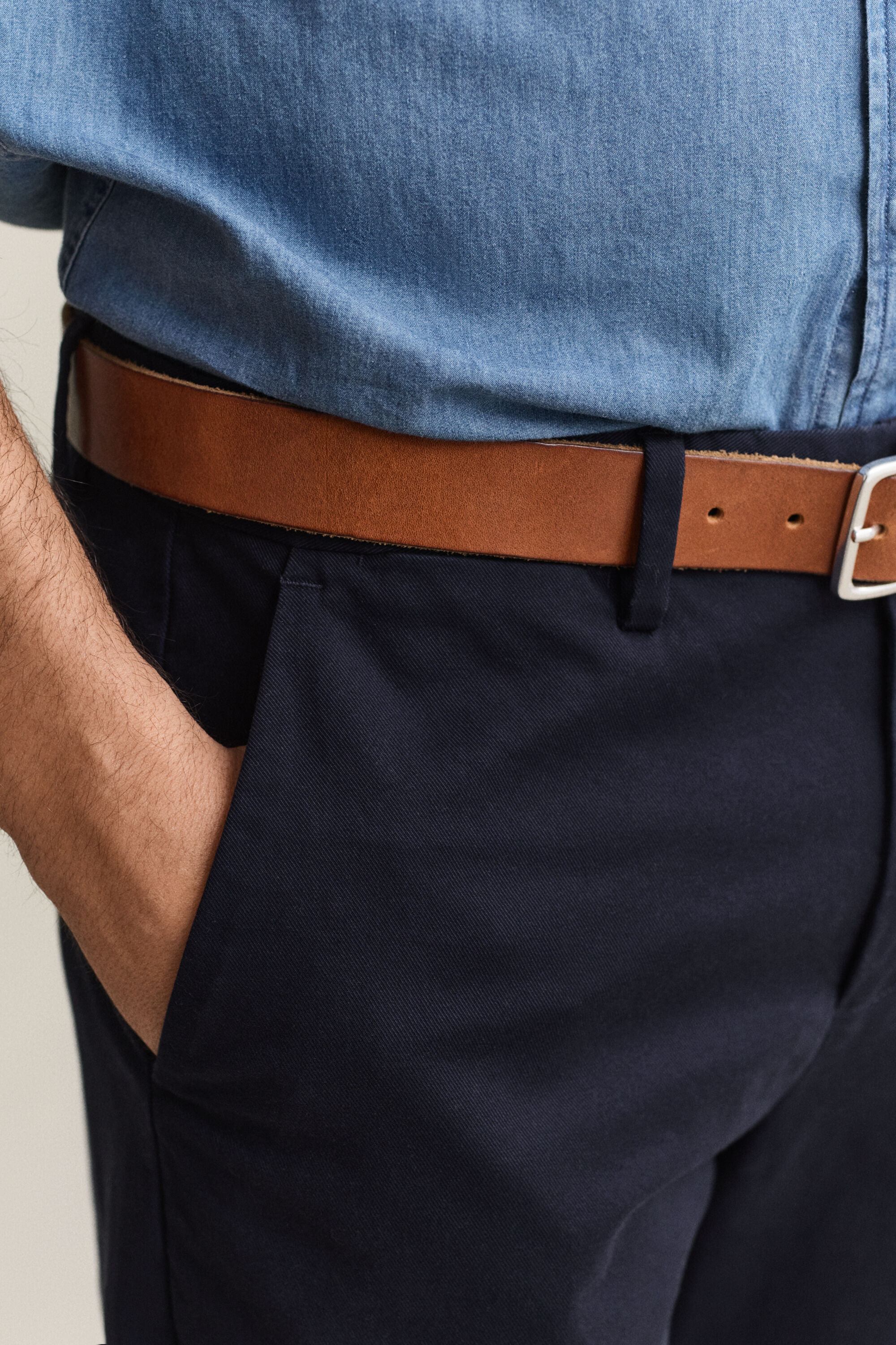 Pantalon chino élégant coupe regular