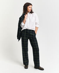 Pantalon de costume à jambes droites et carreaux