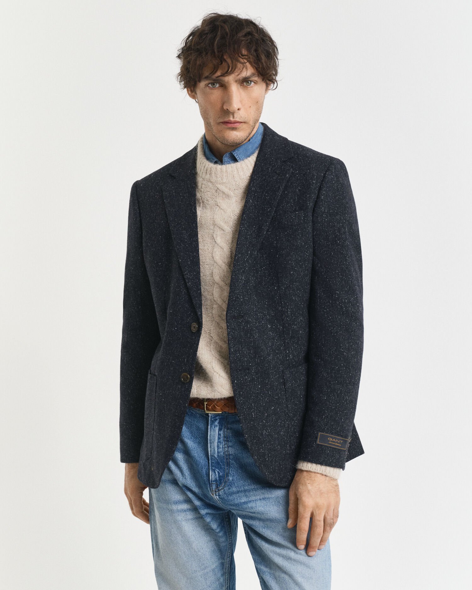 Veste de costume coupe slim en Donegal