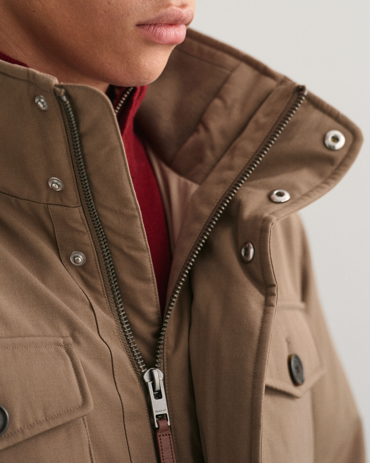 Veste style militaire en flanelle rembourrée