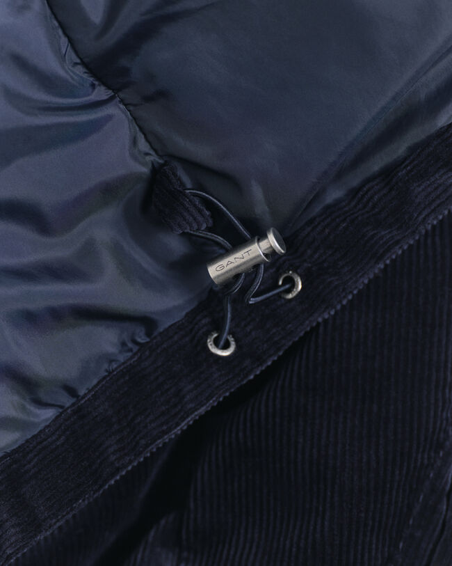 Doudoune en velours côtelé