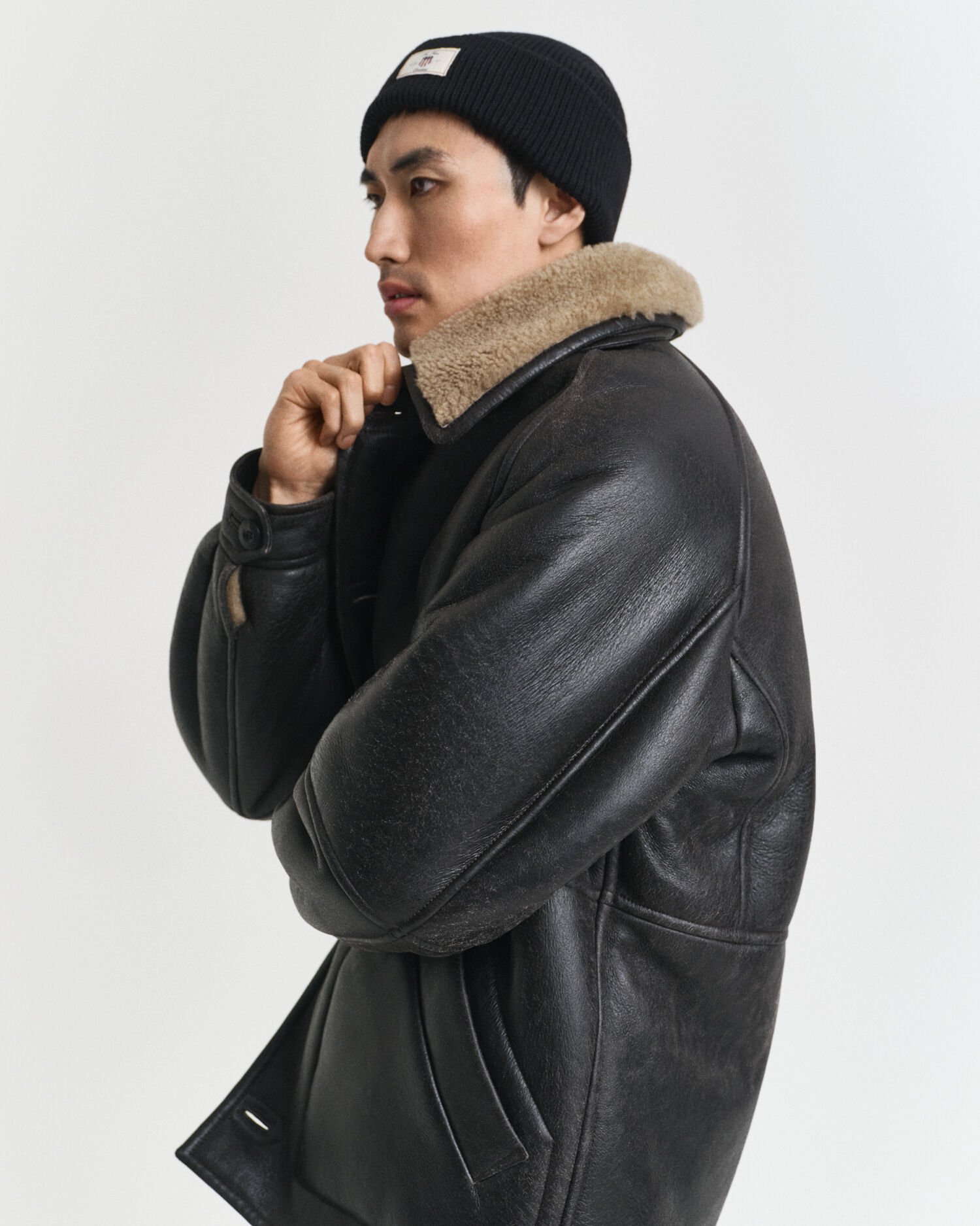 Bonnet côtelé en coton mélangé