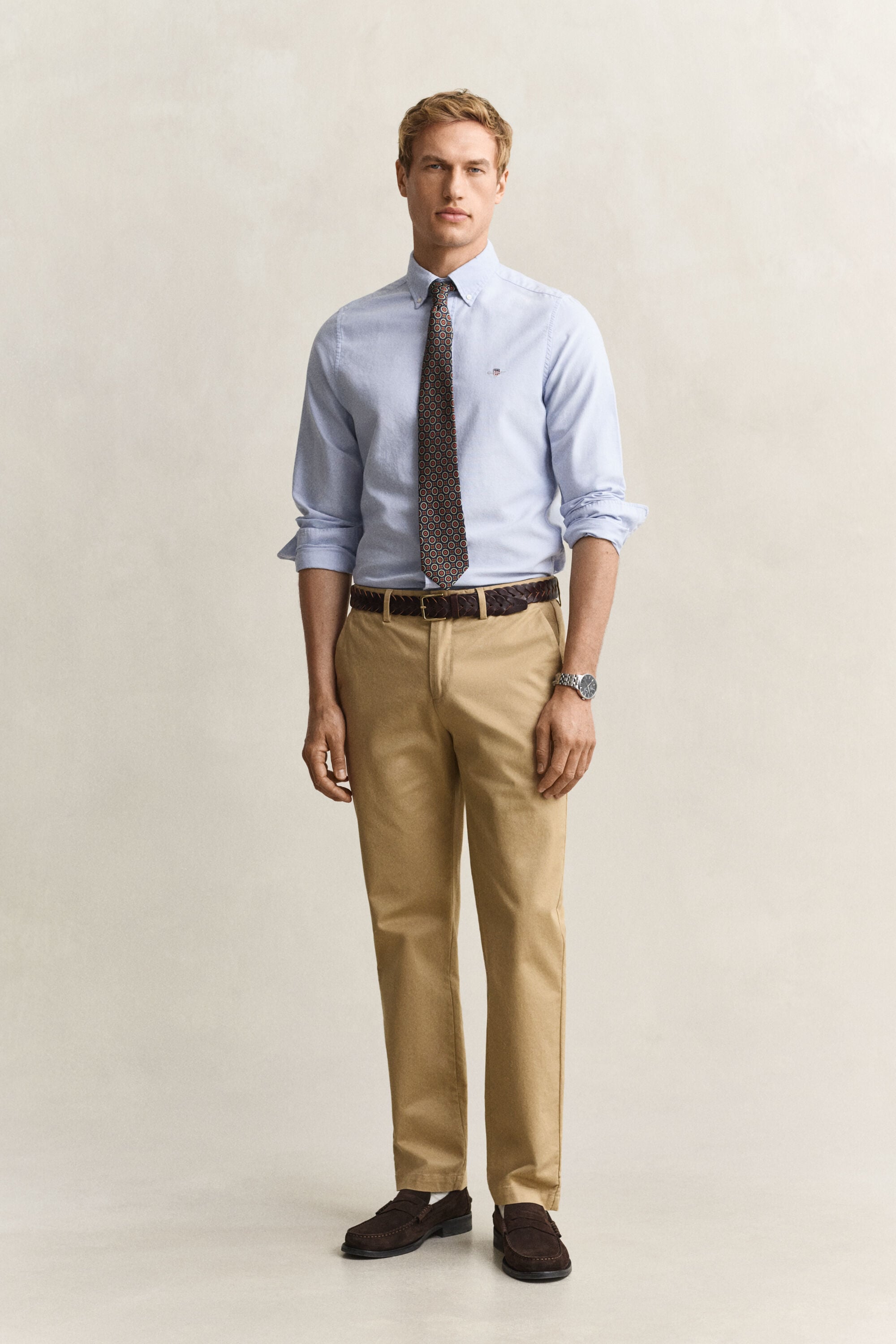 Pantalon chino élégant coupe regular