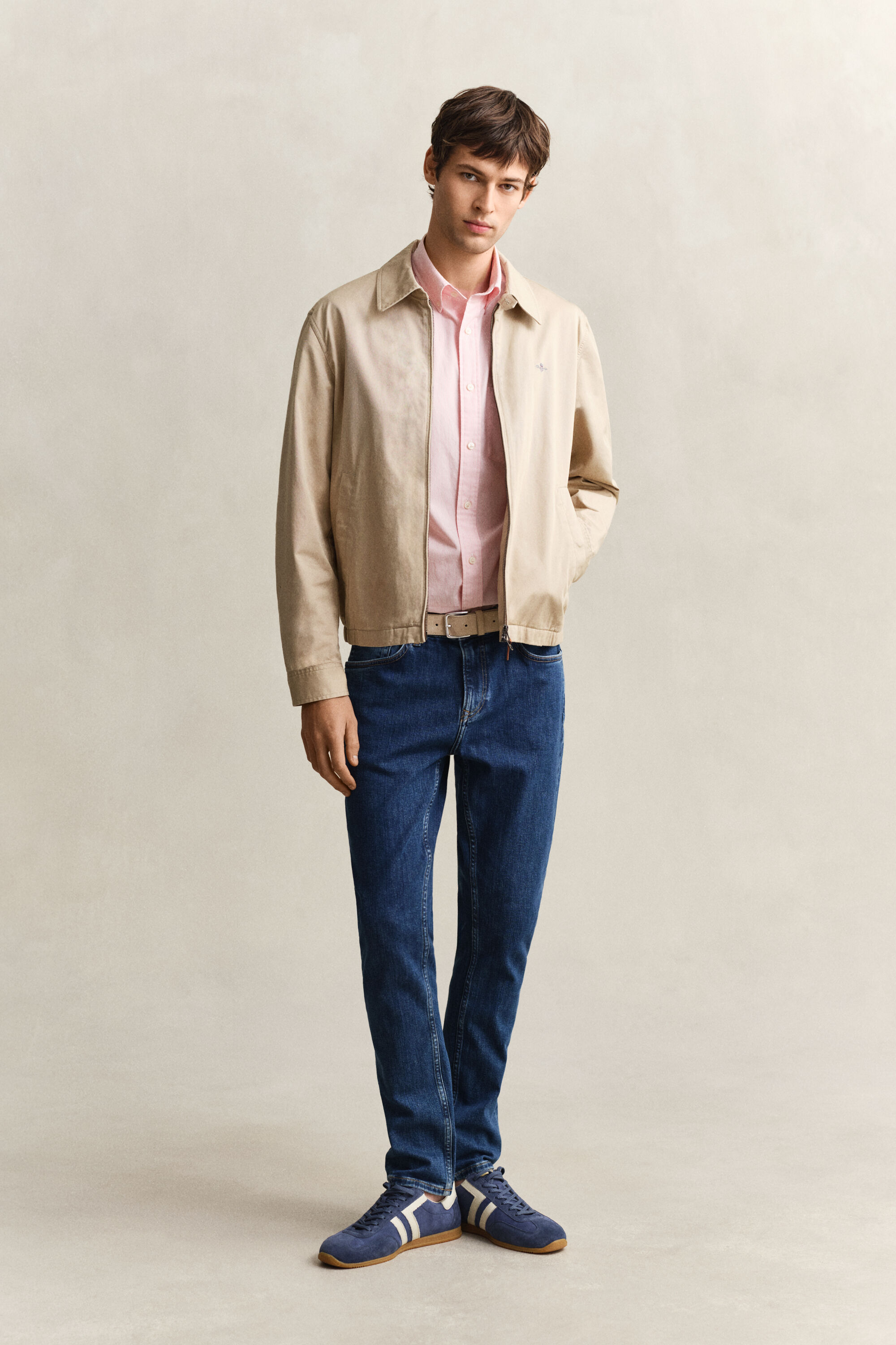 Chemise en popeline classique à rayures Banker