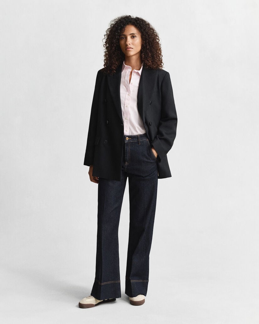 Chemise coupe regular en popeline à rayures classique