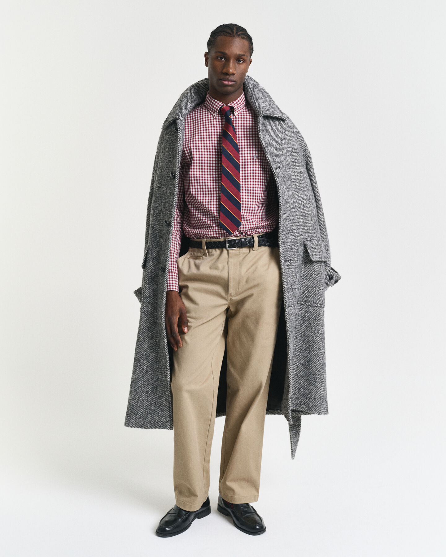 Chemise coupe regular en popeline à carreaux vichy classique