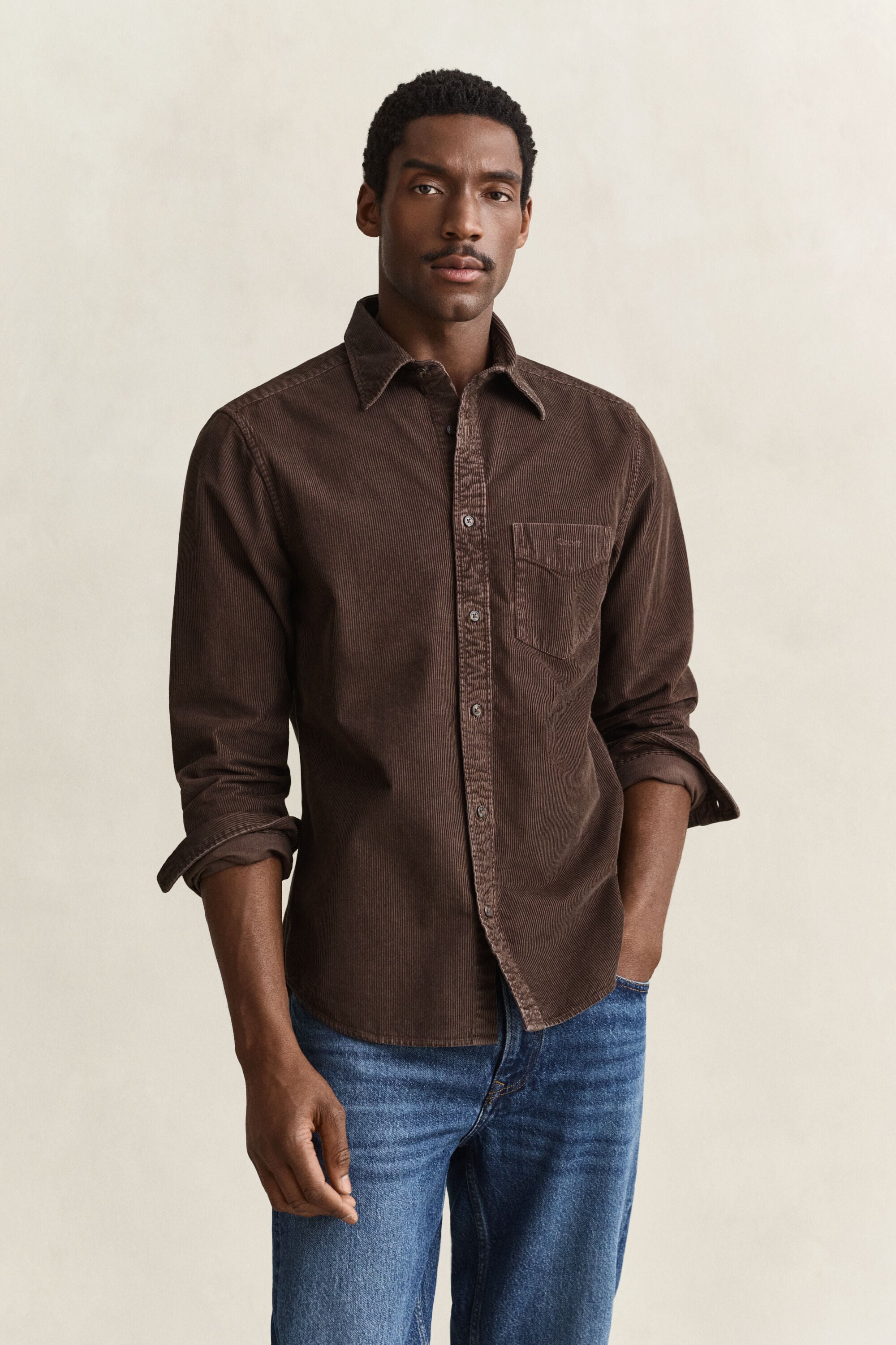 Chemise en velours côtelé