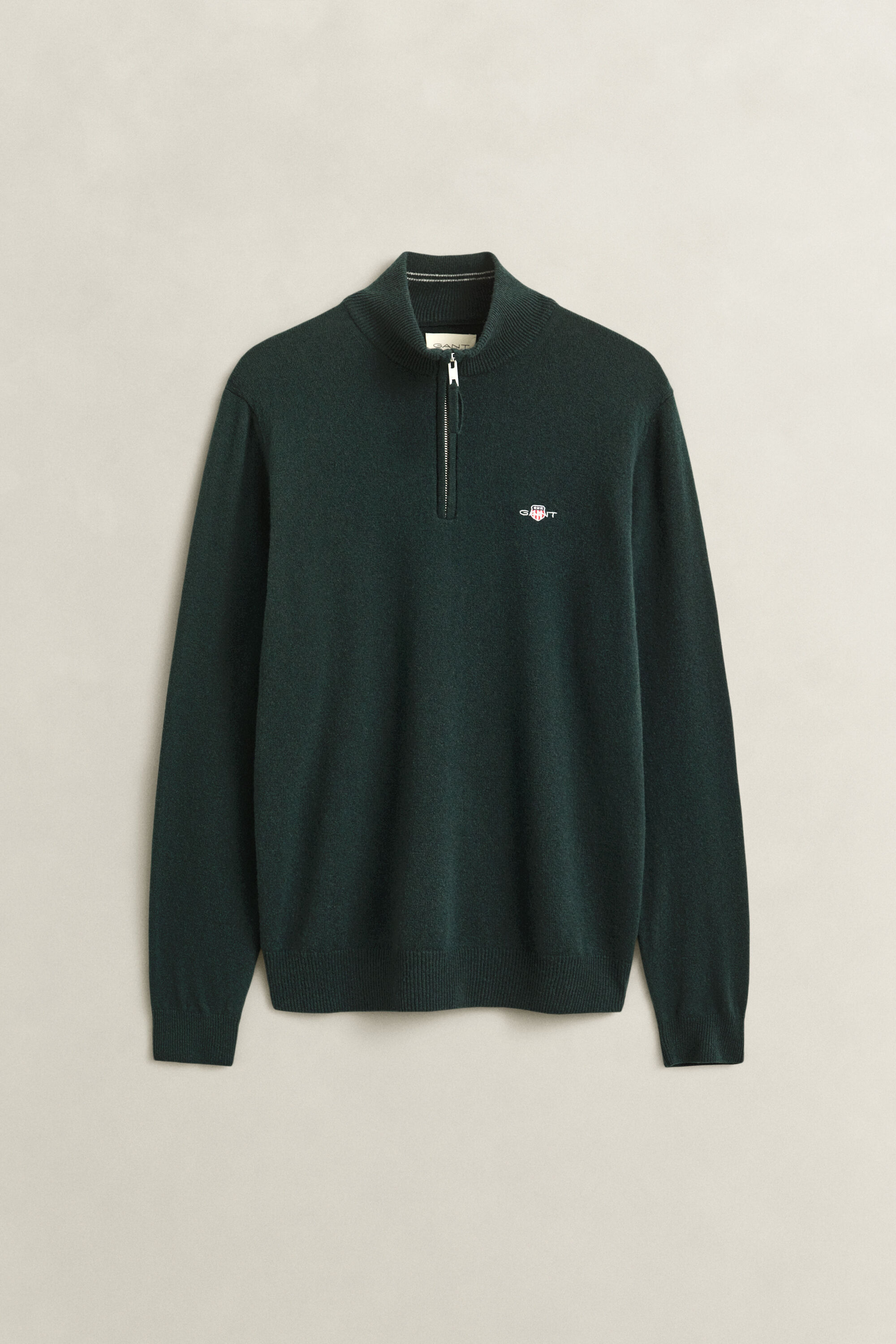 Pull à demi-zip en laine d’agneau