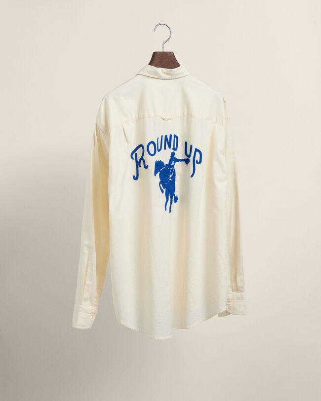 Chemise relaxed fit en coton Oxford avec broderie Wrangler x GANT